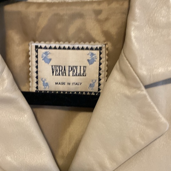 Vera Pelle Faux Leather Jacket/Blazer. Made in Italy. Looks real. Size 44. - Picture 3 of 7